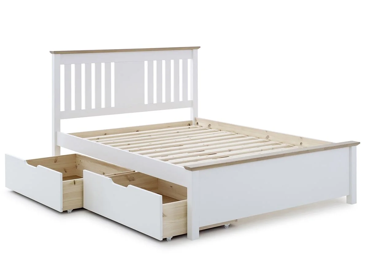 Bedmaster Bedmaster Chester Stone White Wooden Bed Frame