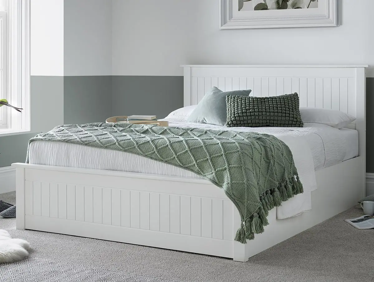 Bedmaster Bedmaster Dawson White Wooden Ottoman Bed Frame