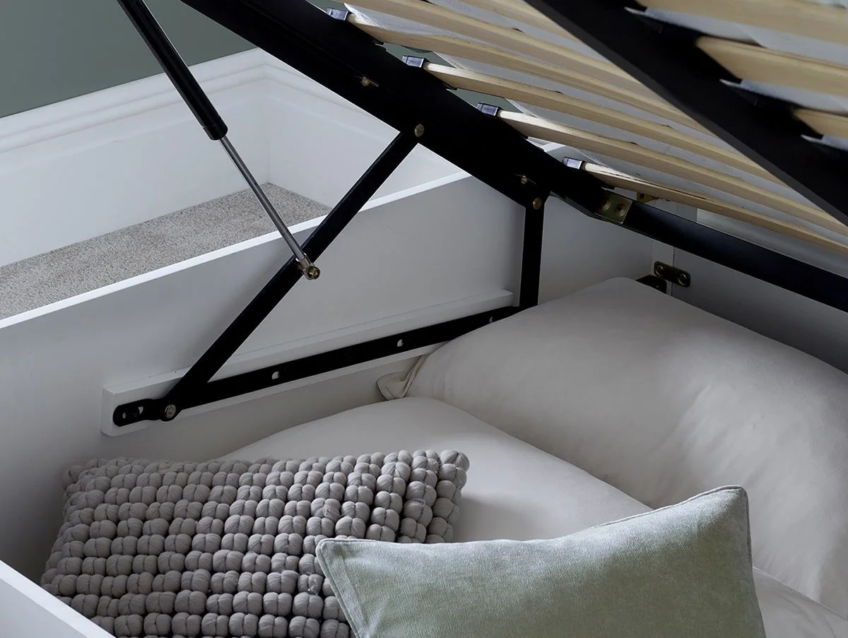 Bedmaster Bedmaster Dawson 4ft6 Double White Wooden Ottoman Bed Frame