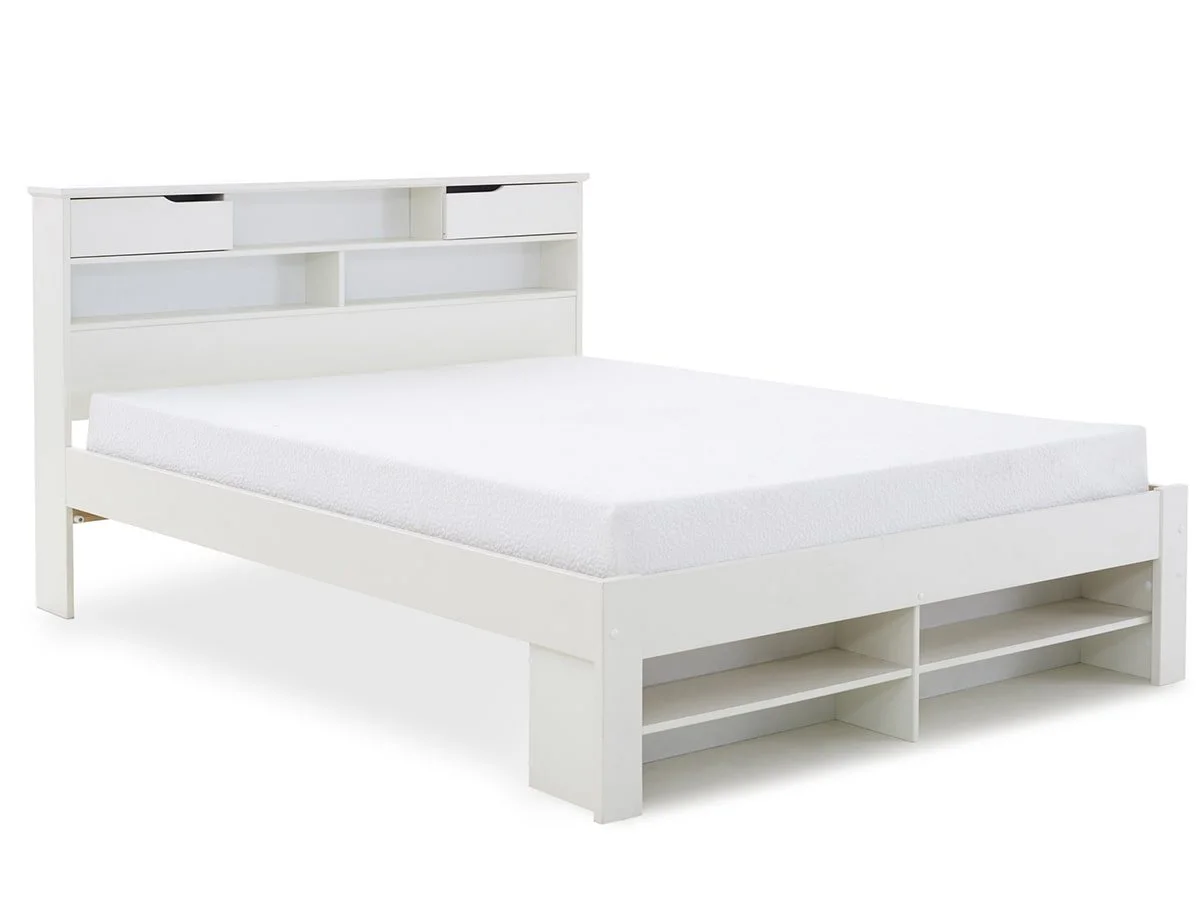 Bedmaster Bedmaster Fabio 4ft6 Double White Wooden Bed Frame