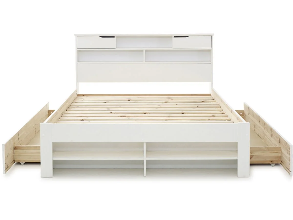 Bedmaster Bedmaster Fabio 4ft6 Double White Wooden Bed Frame