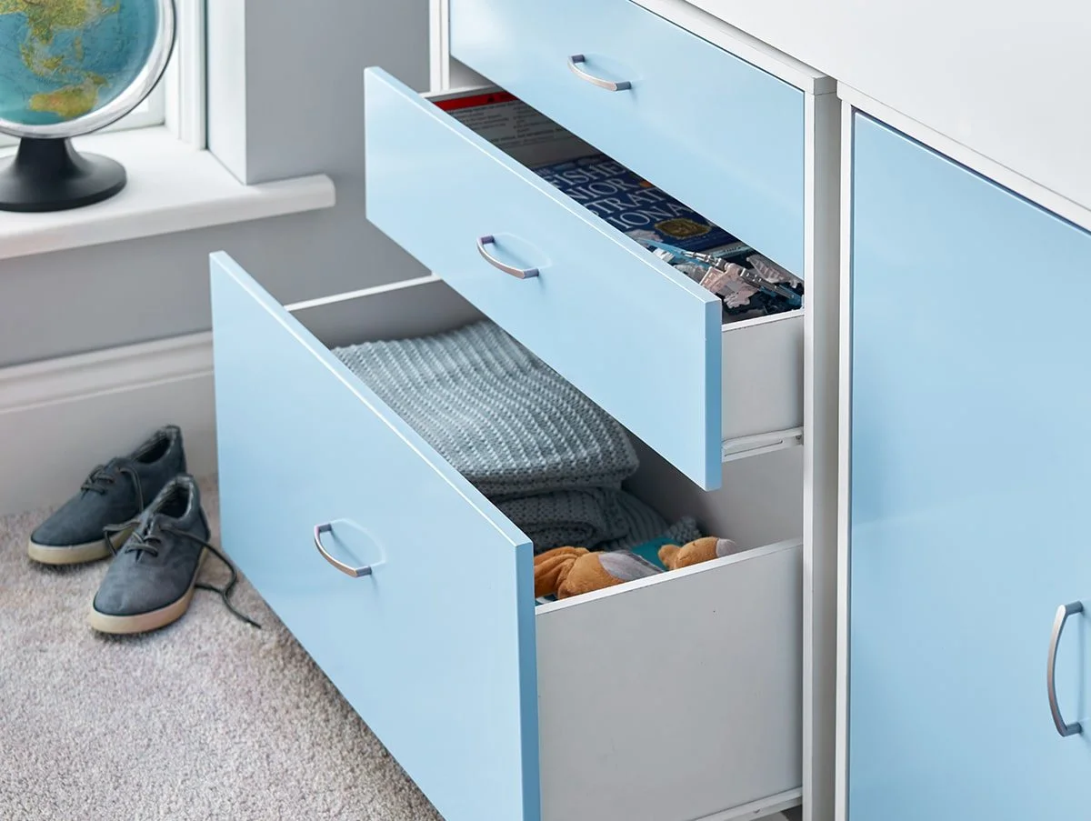 Bedmaster Bedmaster Lacy 3ft Single Blue Mid Sleeper Bed Frame