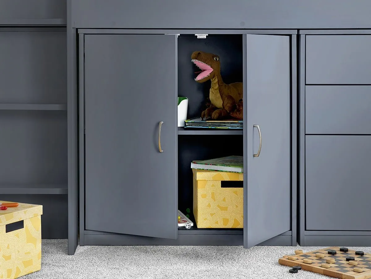 Bedmaster Bedmaster Lacy Grey Mid Sleeper Bed Frame
