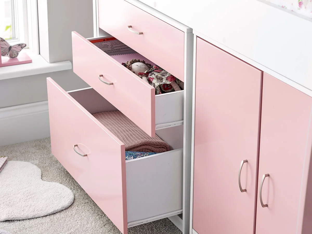 Bedmaster Bedmaster Lacy 3ft Single Pink Mid Sleeper Bed Frame