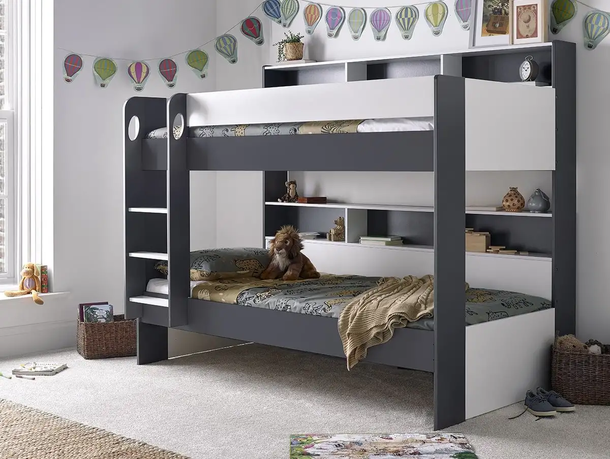 Bedmaster Bedmaster Oliver 3ft Grey & White Bunk Bed Frame