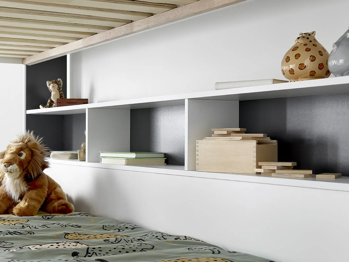 Bedmaster Bedmaster Oliver 3ft Grey & White Bunk Bed Frame