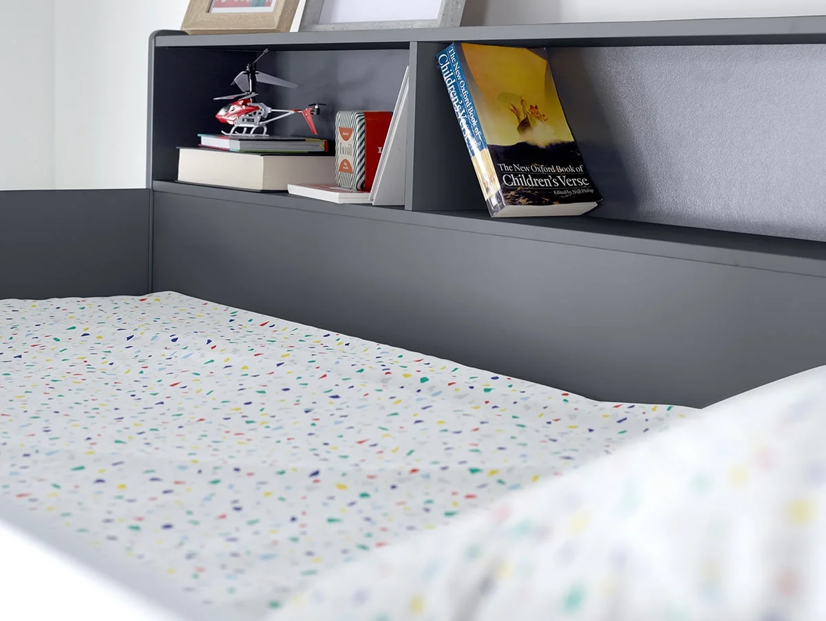 Bedmaster Bedmaster Oliver Onyx Grey Triple Bunk Bed Frame