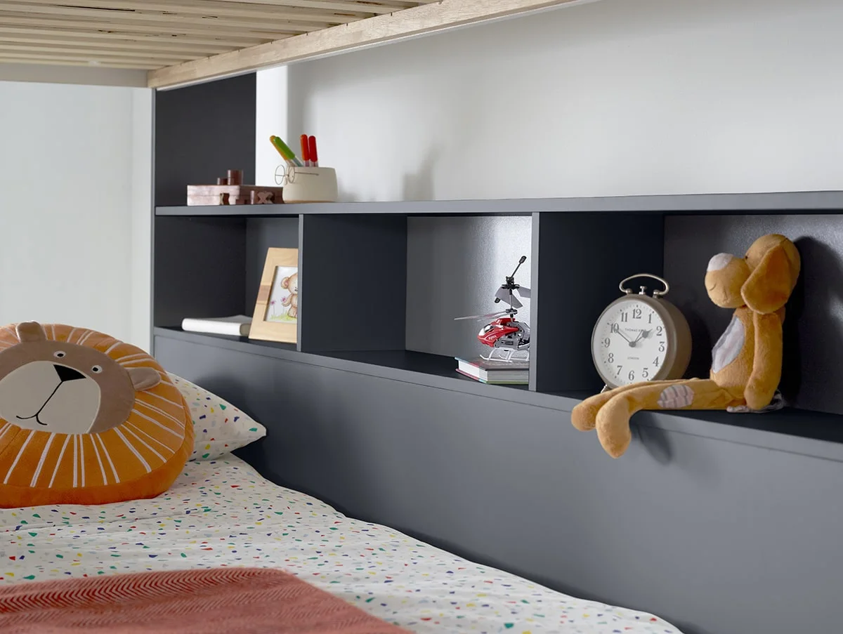 Bedmaster Bedmaster Oliver Onyx Grey Triple Bunk Bed Frame