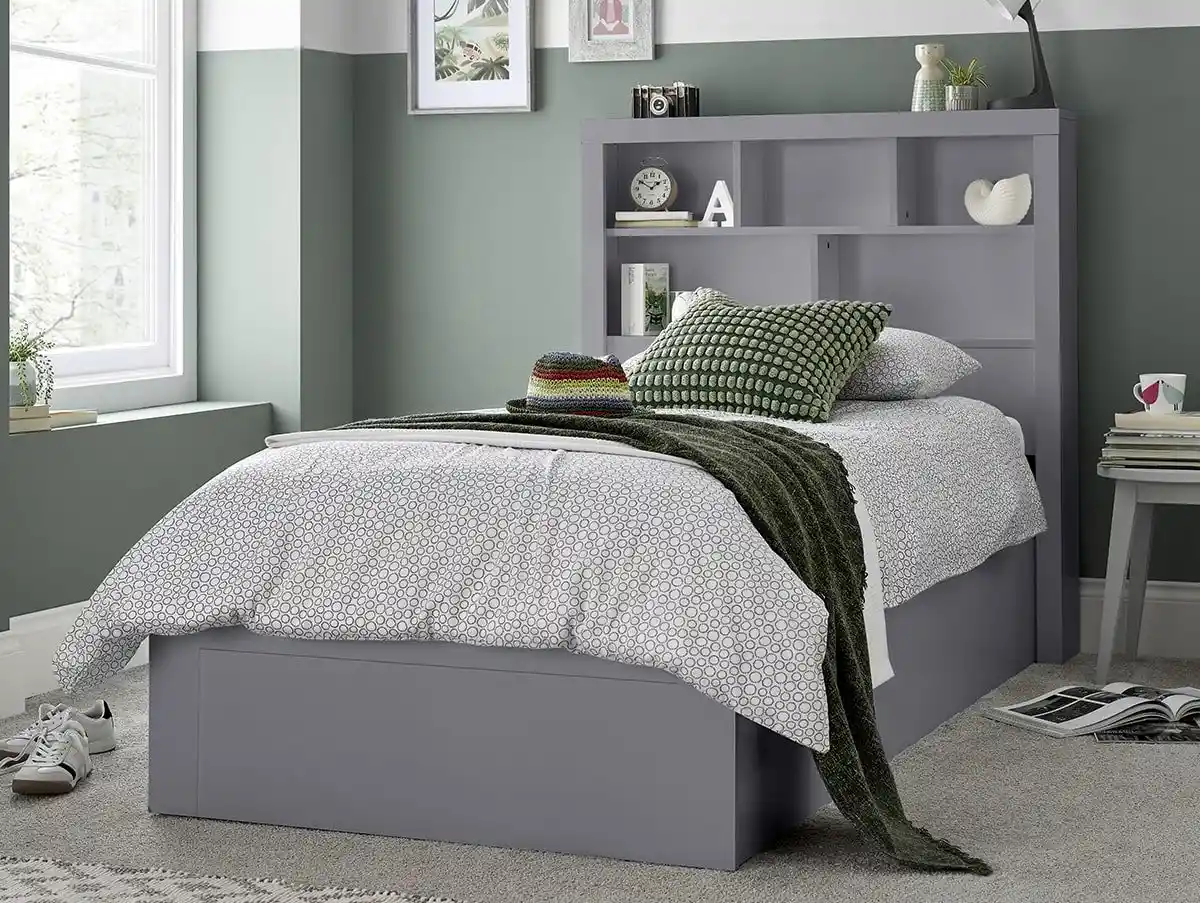 Bedmaster Bedmaster Oscar 3ft Single Grey Wooden Ottoman Bed Frame