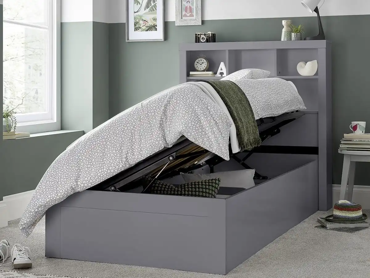 Bedmaster Bedmaster Oscar 3ft Single Grey Wooden Ottoman Bed Frame