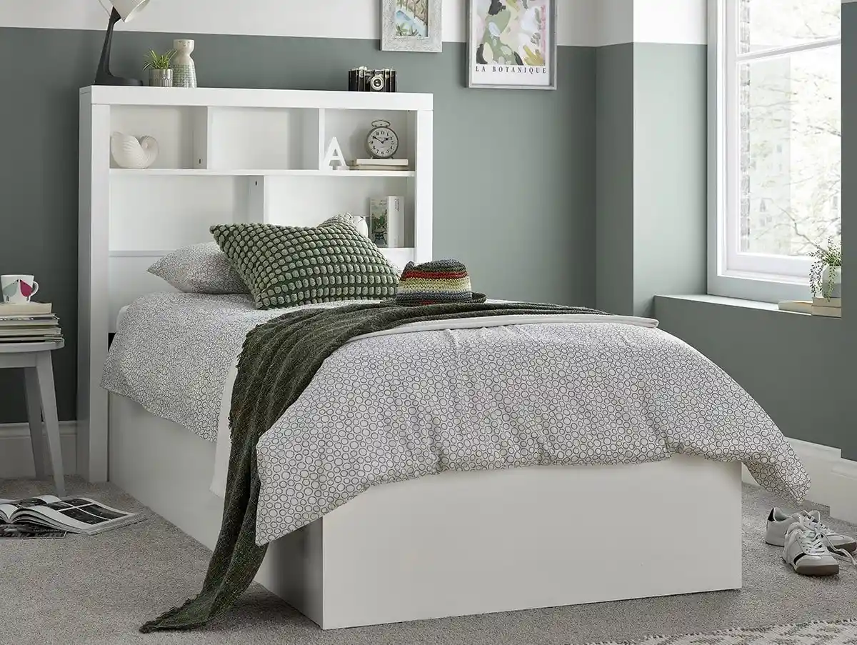 Bedmaster Bedmaster Oscar 3ft Single White Wooden Ottoman Bed Frame