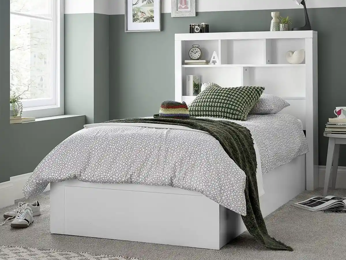 Bedmaster Bedmaster Oscar 3ft Single White Wooden Ottoman Bed Frame