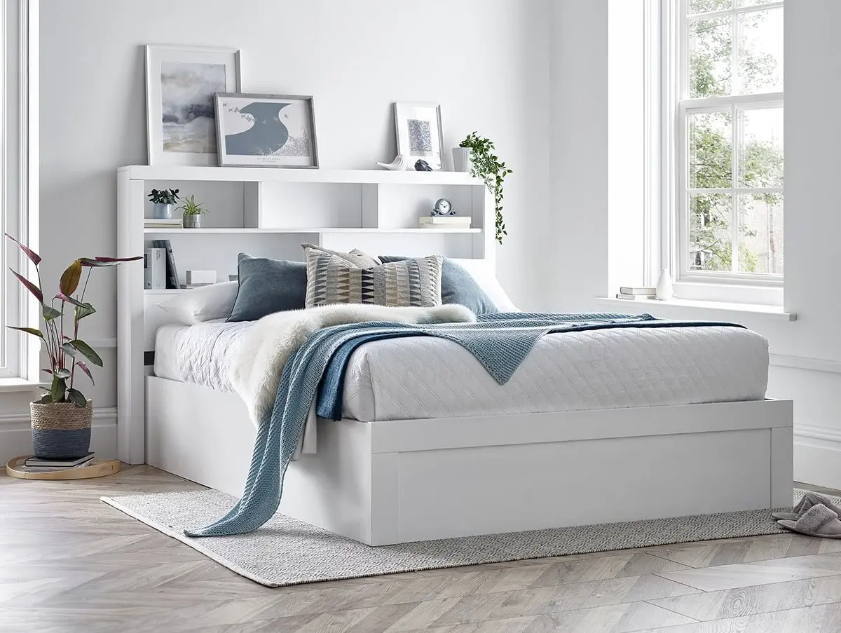 Bedmaster Bedmaster Arizona White Wooden Ottoman Bed Frame