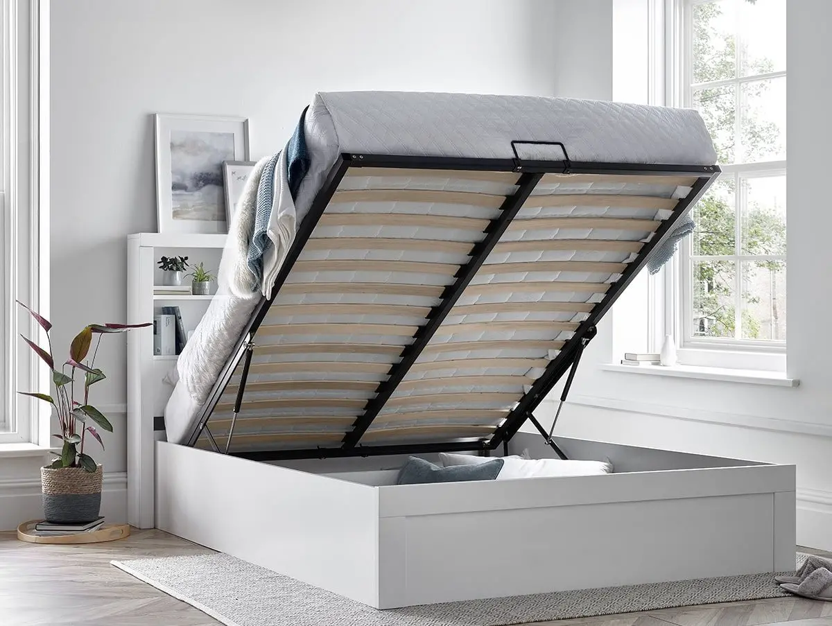 Bedmaster Bedmaster Arizona White Wooden Ottoman Bed Frame