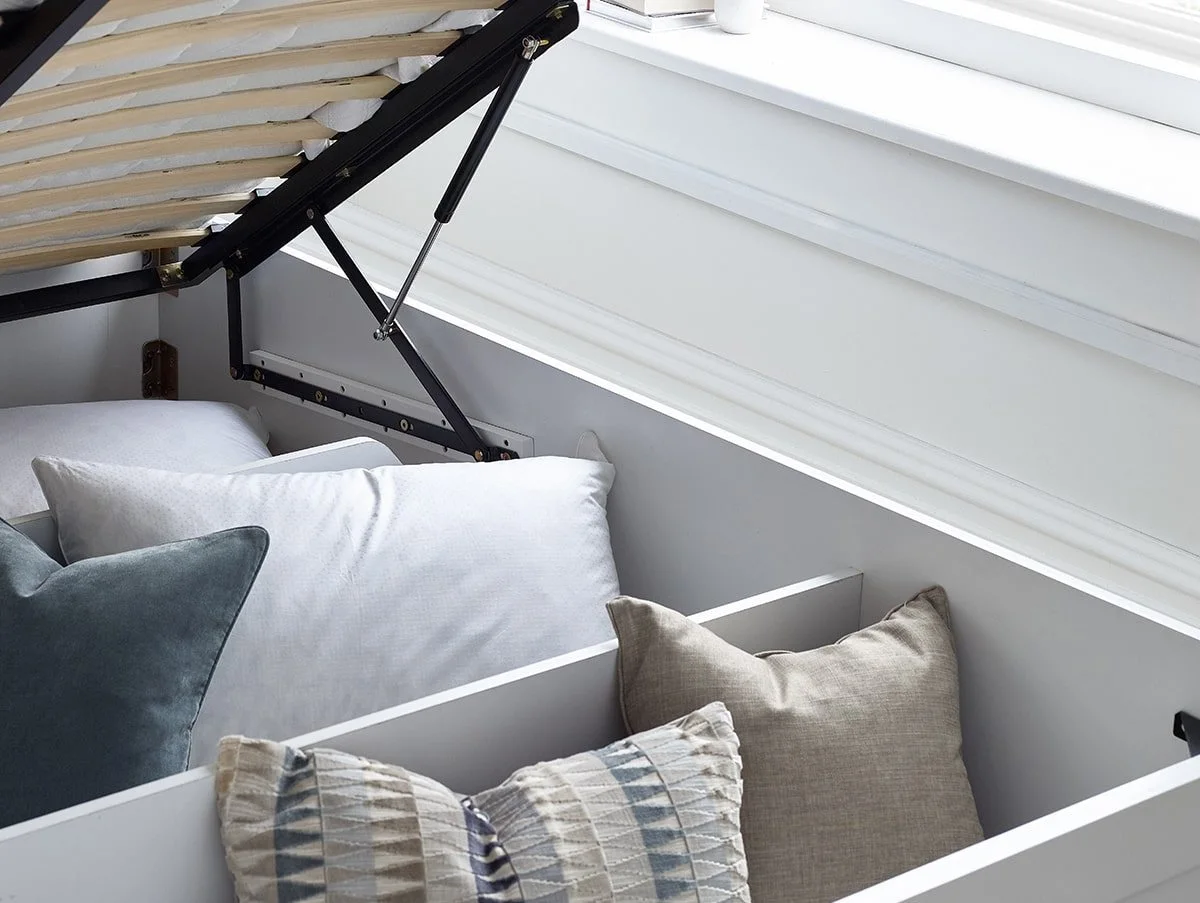 Bedmaster Bedmaster Arizona White Wooden Ottoman Bed Frame