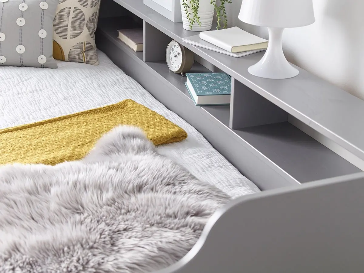 Bedmaster Bedmaster Tyler 3ft Single Grey Wooden Guest Bed Frame