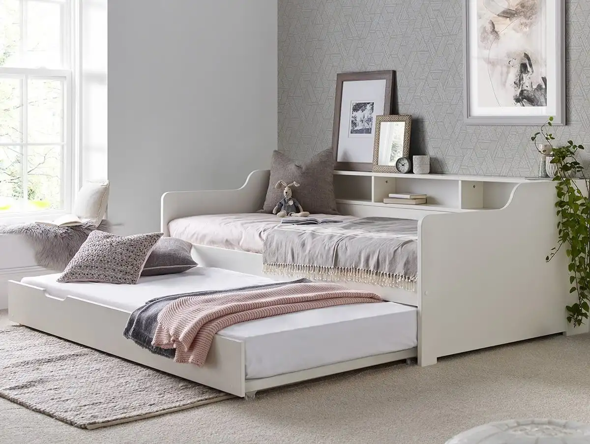 Bedmaster Bedmaster Tyler 3ft Single White Wooden Guest Bed Frame