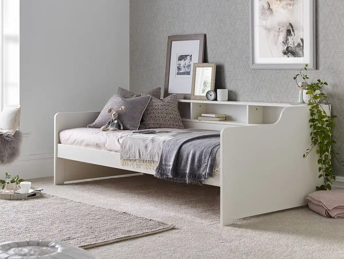 Bedmaster Bedmaster Tyler 3ft Single White Wooden Guest Bed Frame