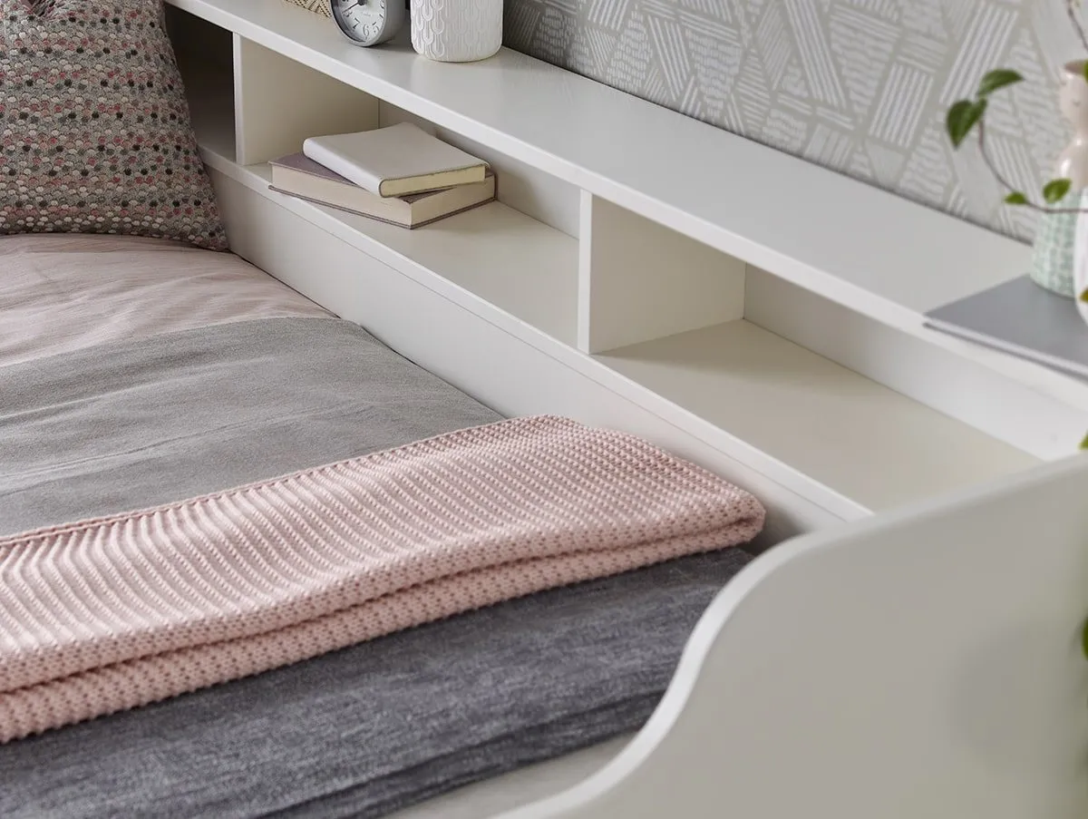 Bedmaster Bedmaster Tyler 3ft Single White Wooden Guest Bed Frame