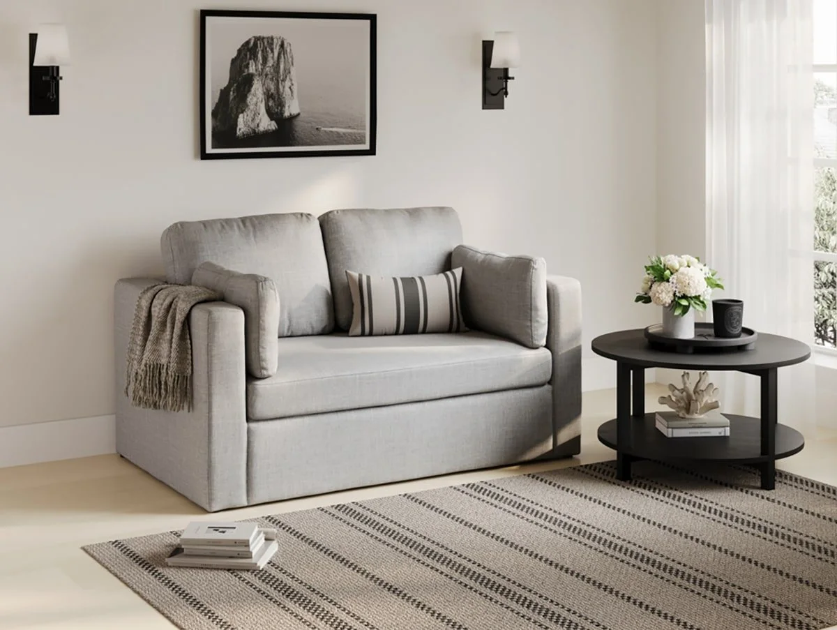 LPD LPD Newport Grey Linen 2 Seater Sofa