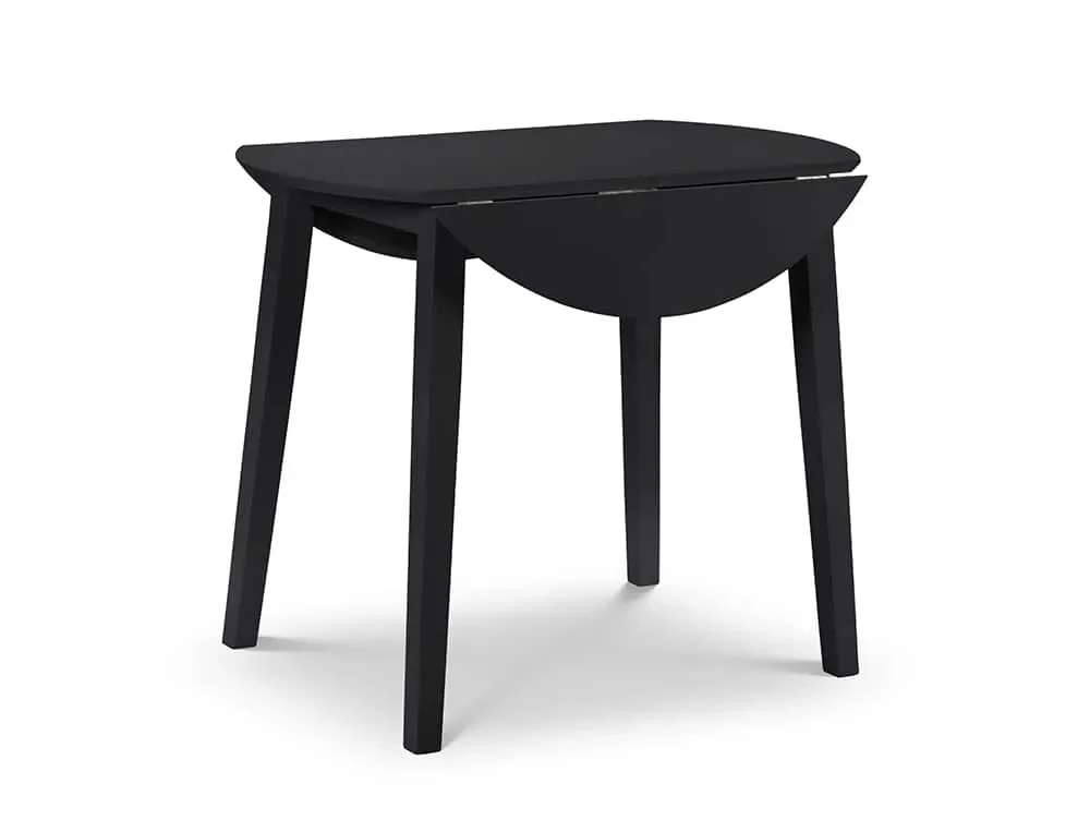 Julian Bowen Clearance - Julian Bowen Coast 90cm Black Drop Leaf Dining Table