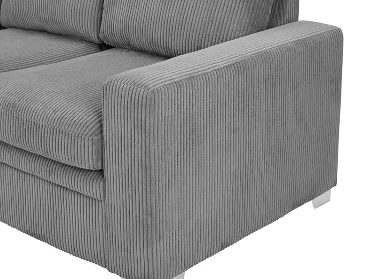 TGC TGC Allison Grey Fabric Jumbo Left Hand Corner Sofa