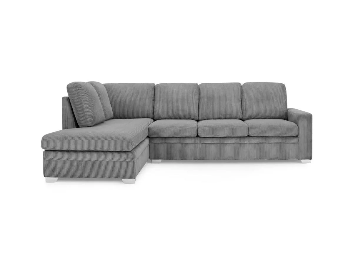 TGC TGC Allison Grey Fabric Jumbo Left Hand Corner Sofa