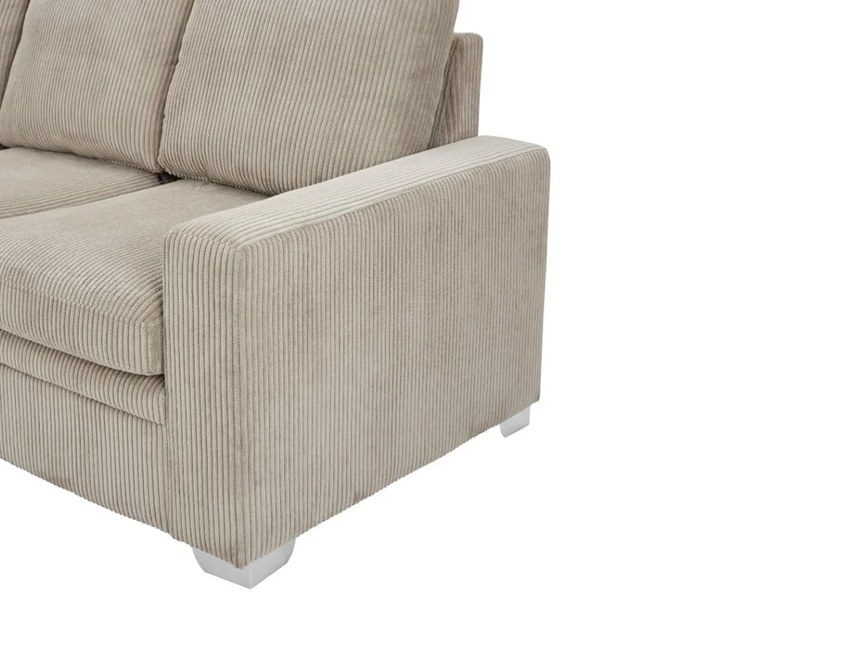TGC TGC Allison Mocha Fabric Jumbo Left Hand Corner Sofa
