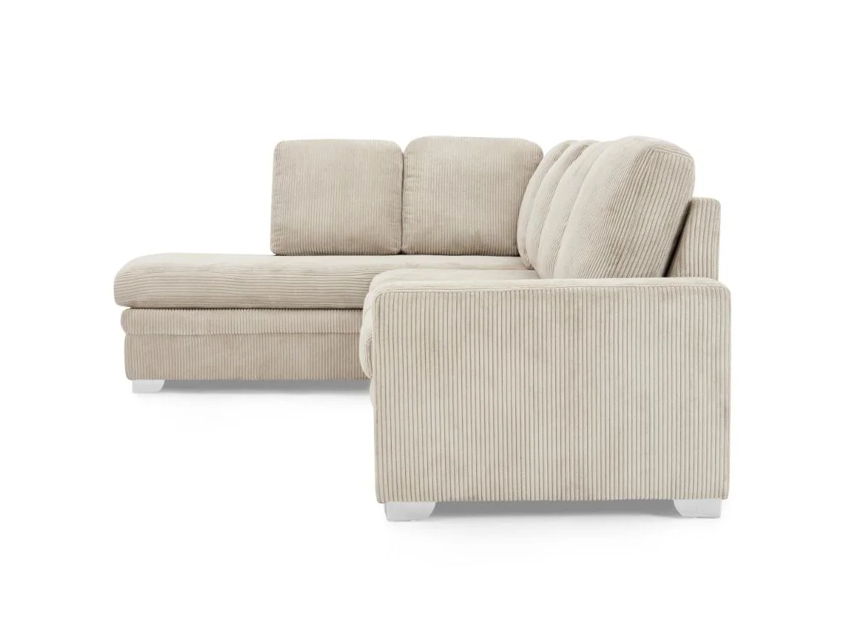 TGC TGC Allison Mocha Fabric Jumbo Left Hand Corner Sofa