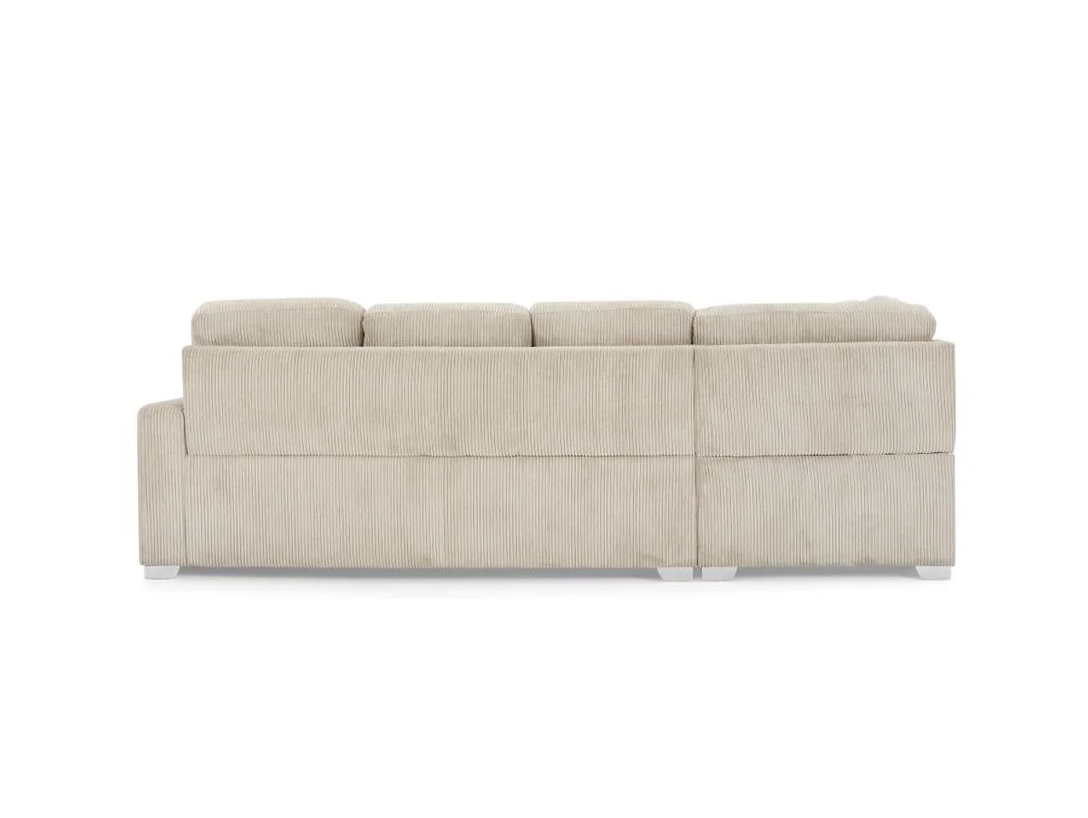 TGC TGC Allison Mocha Fabric Jumbo Left Hand Corner Sofa