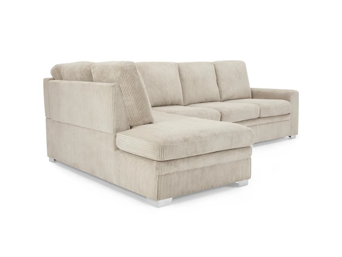 TGC TGC Allison Mocha Fabric Jumbo Left Hand Corner Sofa