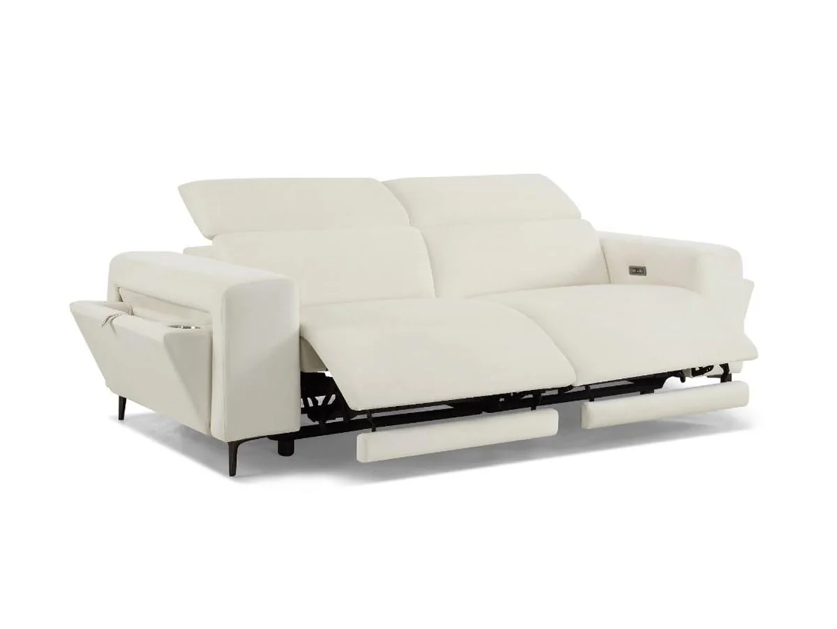 TGC TGC Amara Cream 3 Seater Power Recliner Sofa