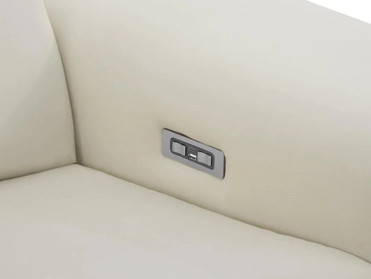 TGC TGC Amara Cream 3 Seater Power Recliner Sofa