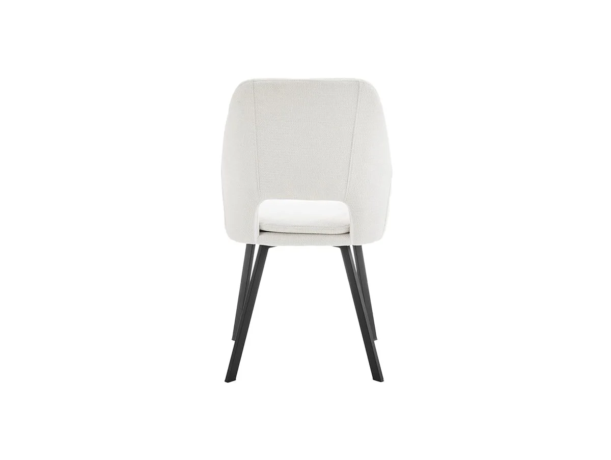 TGC TGC Bella Set of 2 Cream Fabric Dining Chairs
