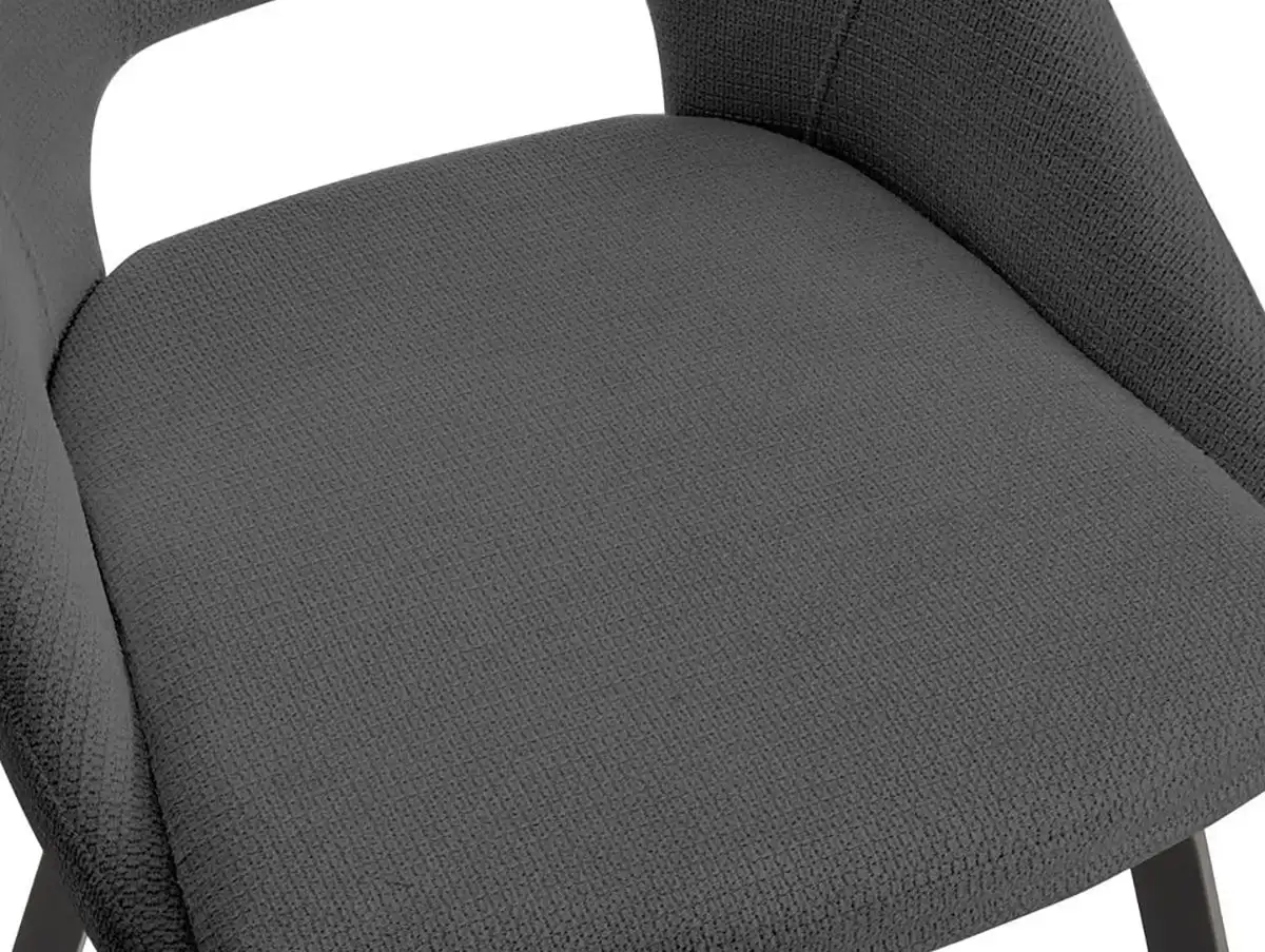 TGC TGC Bella Set of 2 Grey Fabric Dining Chairs