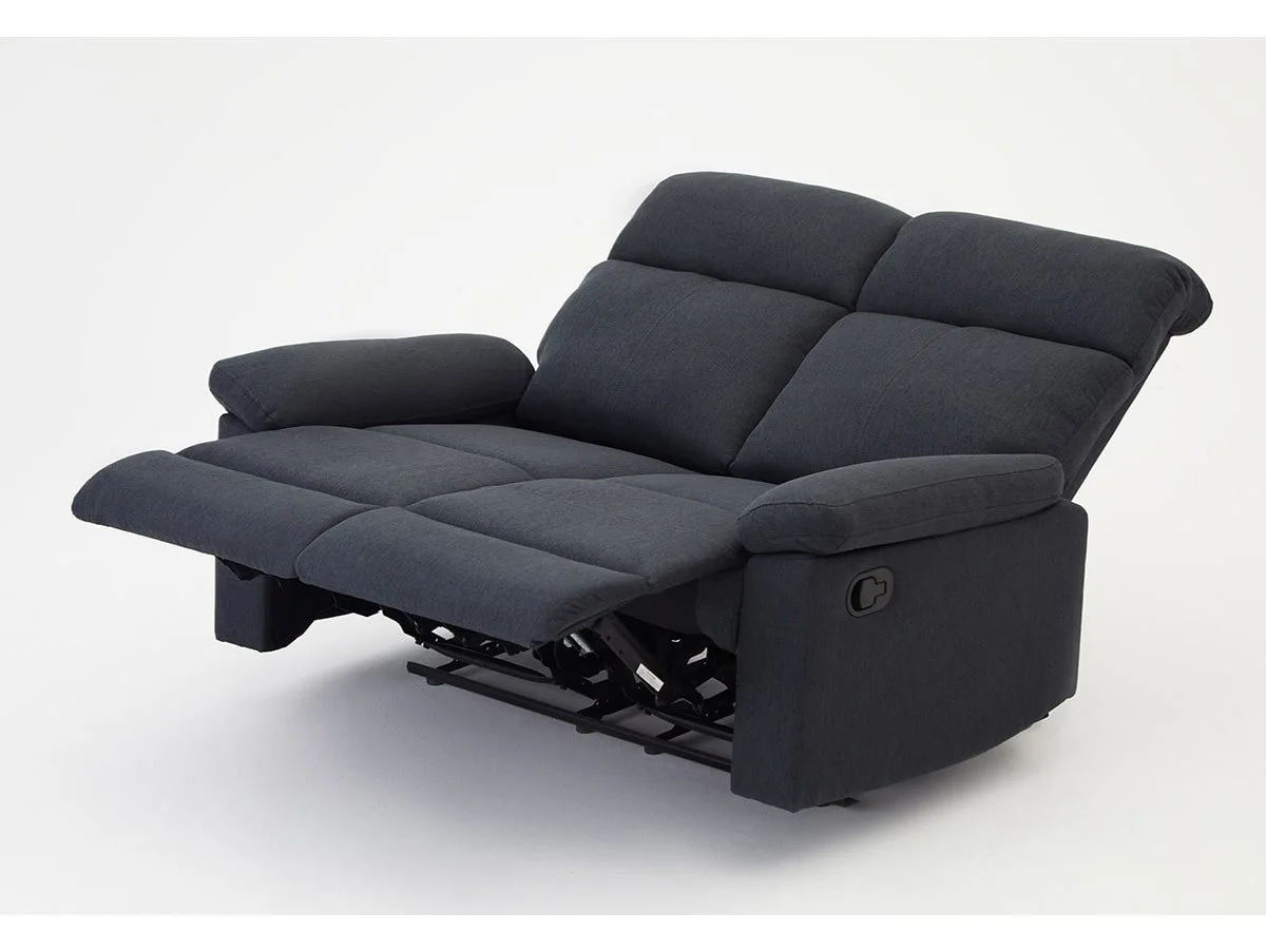 TGC TGC Brian Grey Fabric 2 Seater Manual Recliner Sofa