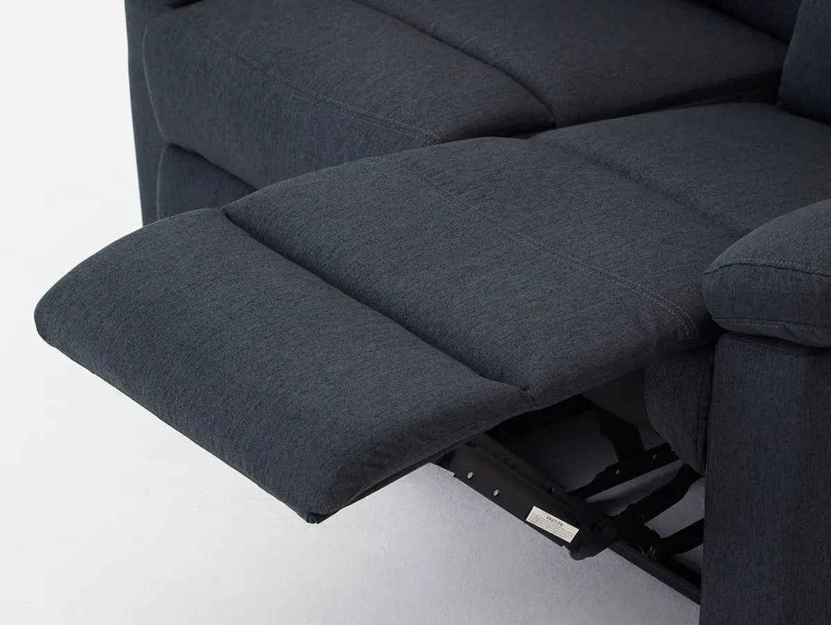 TGC TGC Brian Grey Fabric 2 Seater Manual Recliner Sofa