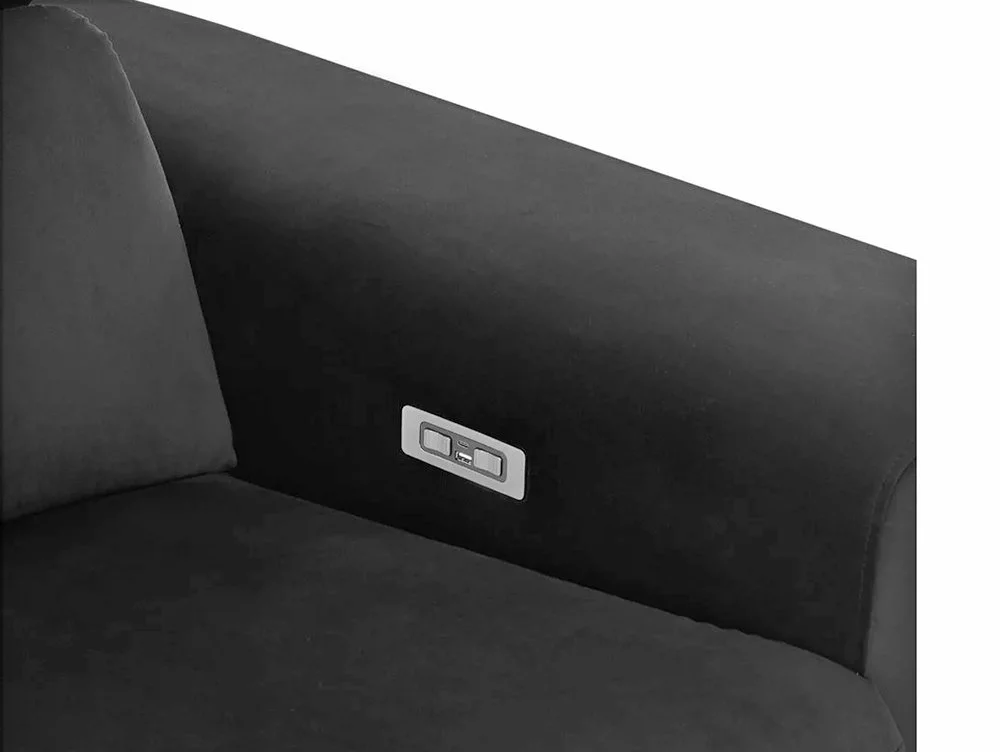 TGC TGC Amara Black 2 Seater Power Recliner Sofa