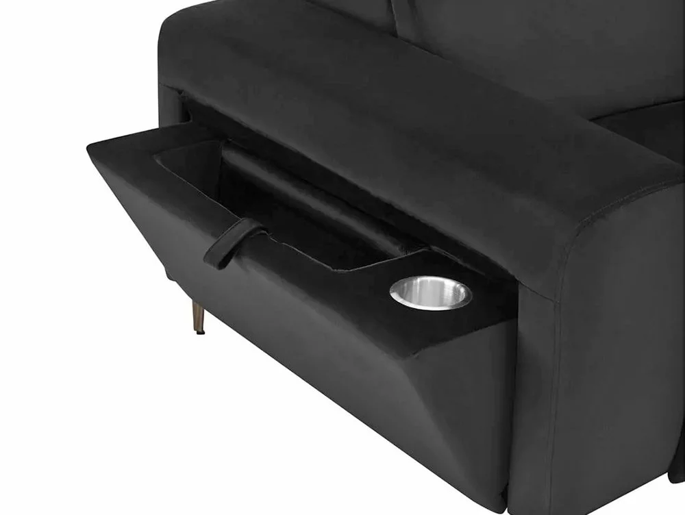 TGC TGC Amara Black 2 Seater Power Recliner Sofa