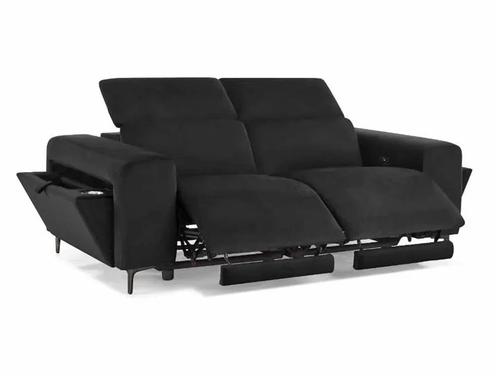 TGC TGC Amara Black 2 Seater Power Recliner Sofa