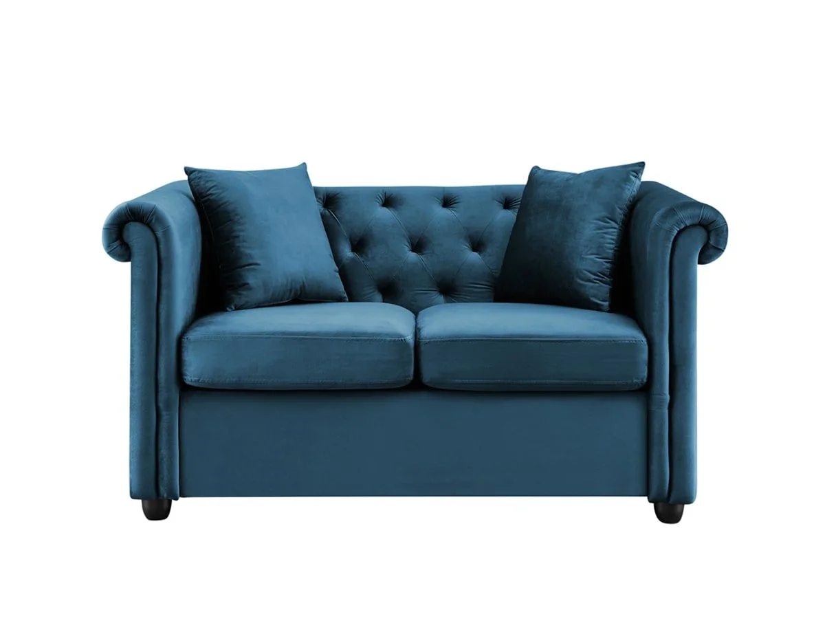 TGC TGC Cambridge Blue Velvet 2 Seater Sofa