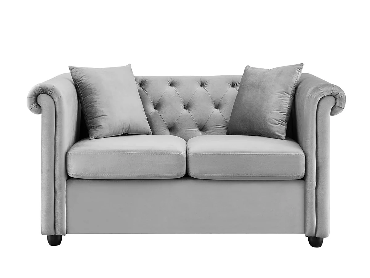 TGC TGC Cambridge Grey Velvet 2 Seater Sofa