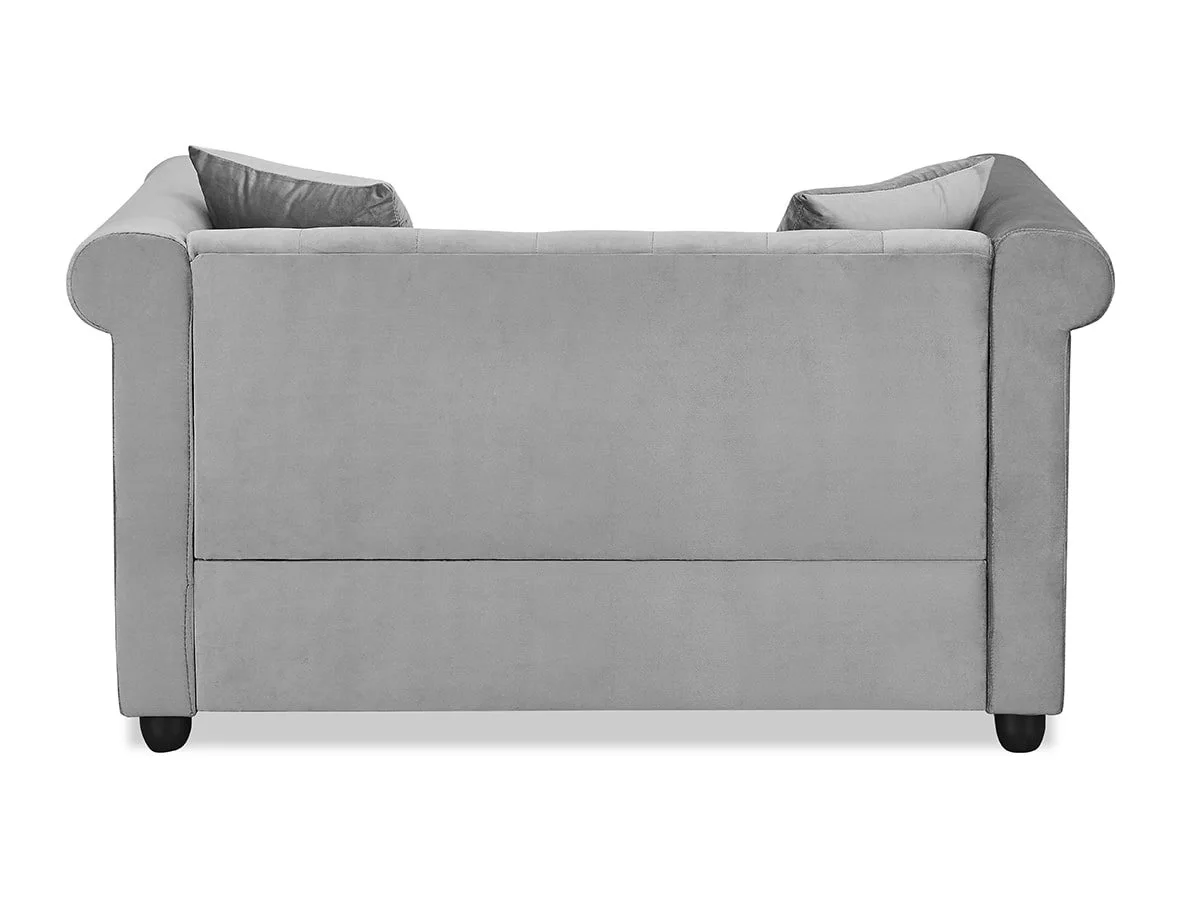 TGC TGC Cambridge Grey Velvet 2 Seater Sofa