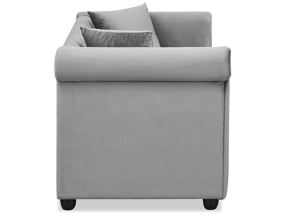 TGC TGC Cambridge Grey Velvet 2 Seater Sofa