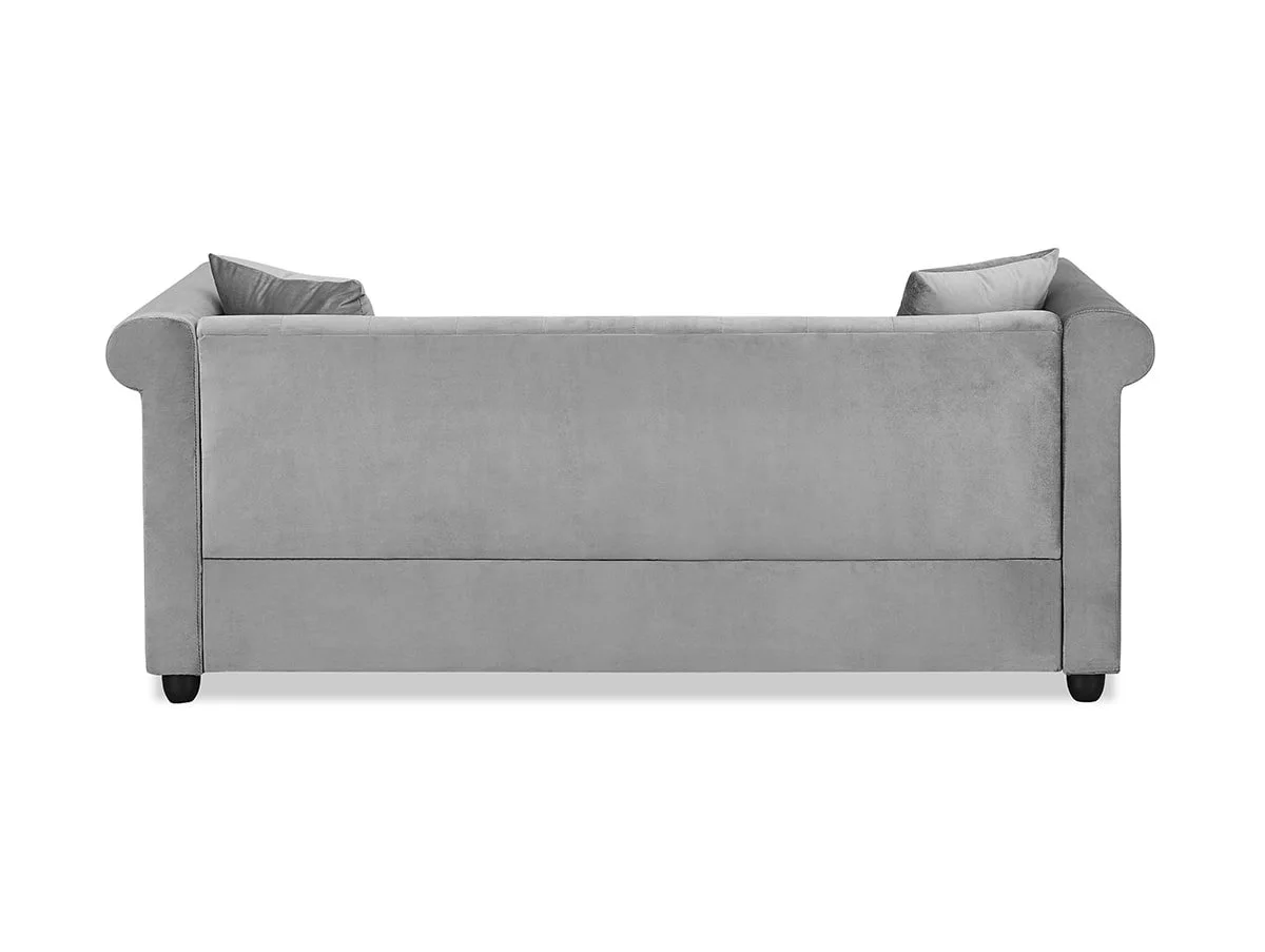 TGC TGC Cambridge Grey Velvet Fabric 3 Seater Sofa