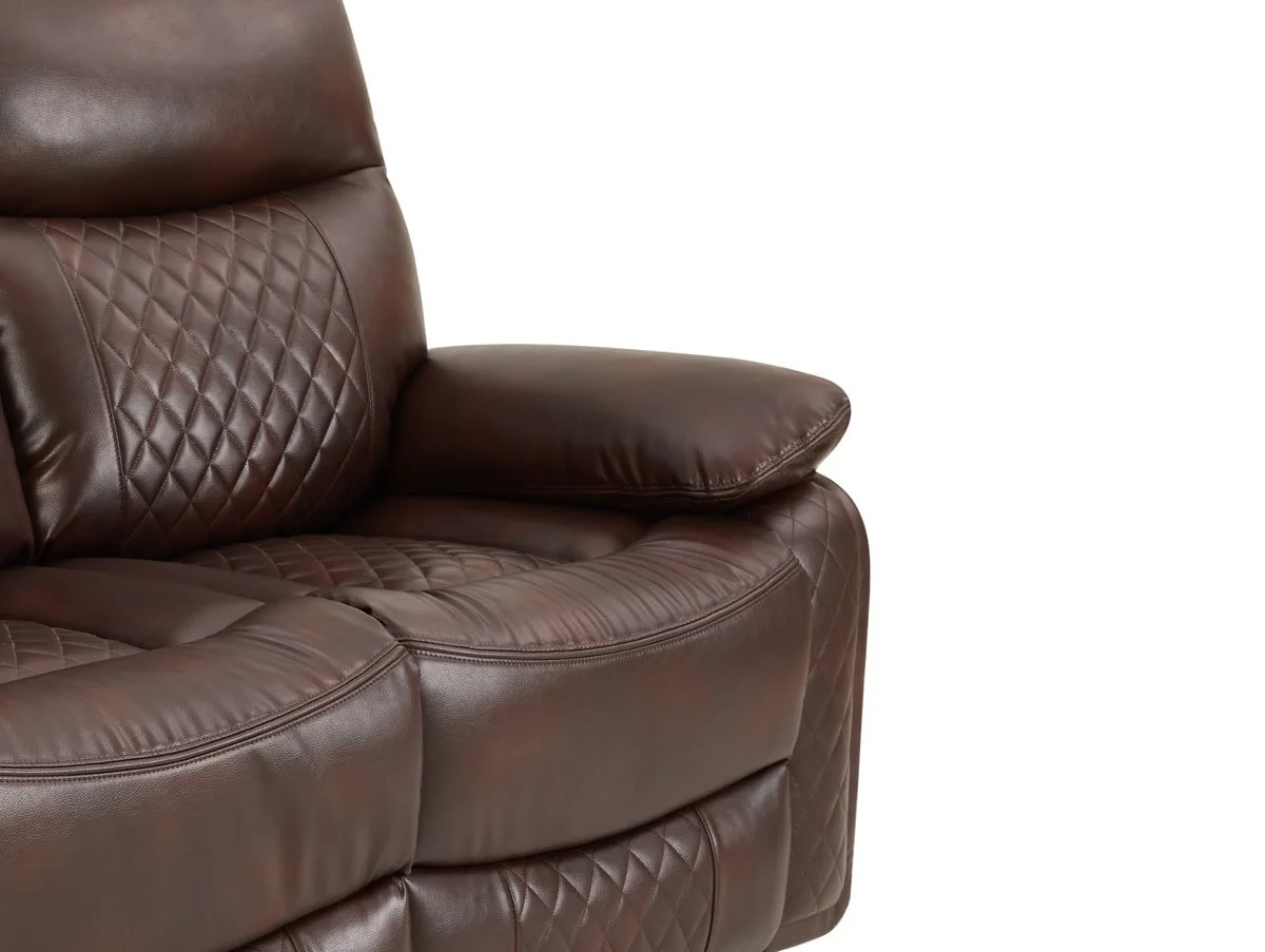 TGC TGC Cameron Brown 3 Seater Manual Recliner Sofa