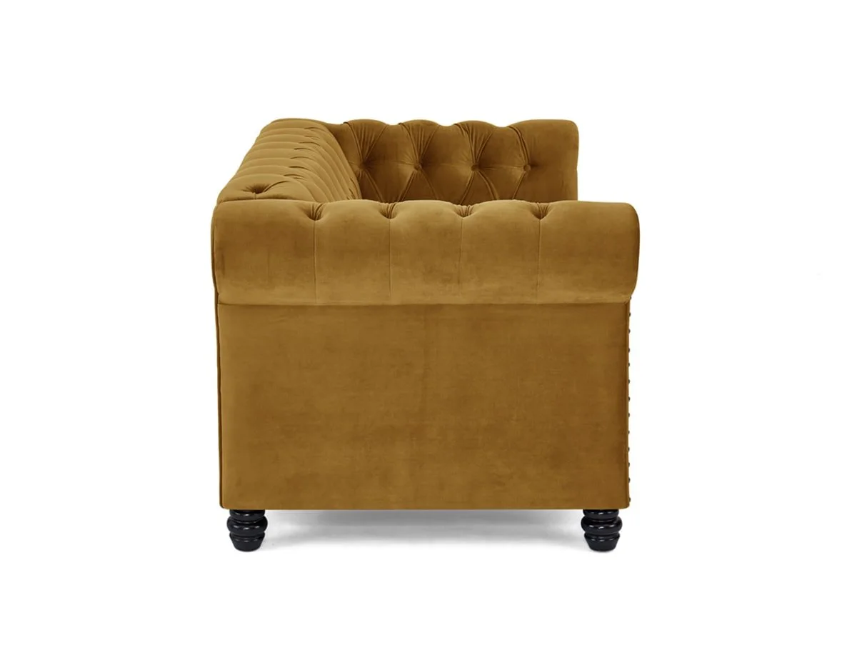 TGC TGC Chester Gold Velvet Fabric 2 Seater Sofa