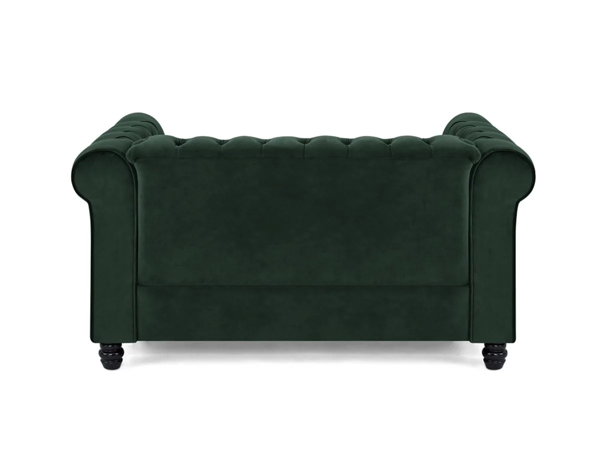 TGC TGC Chester Green Velvet Fabric 2 Seater Sofa