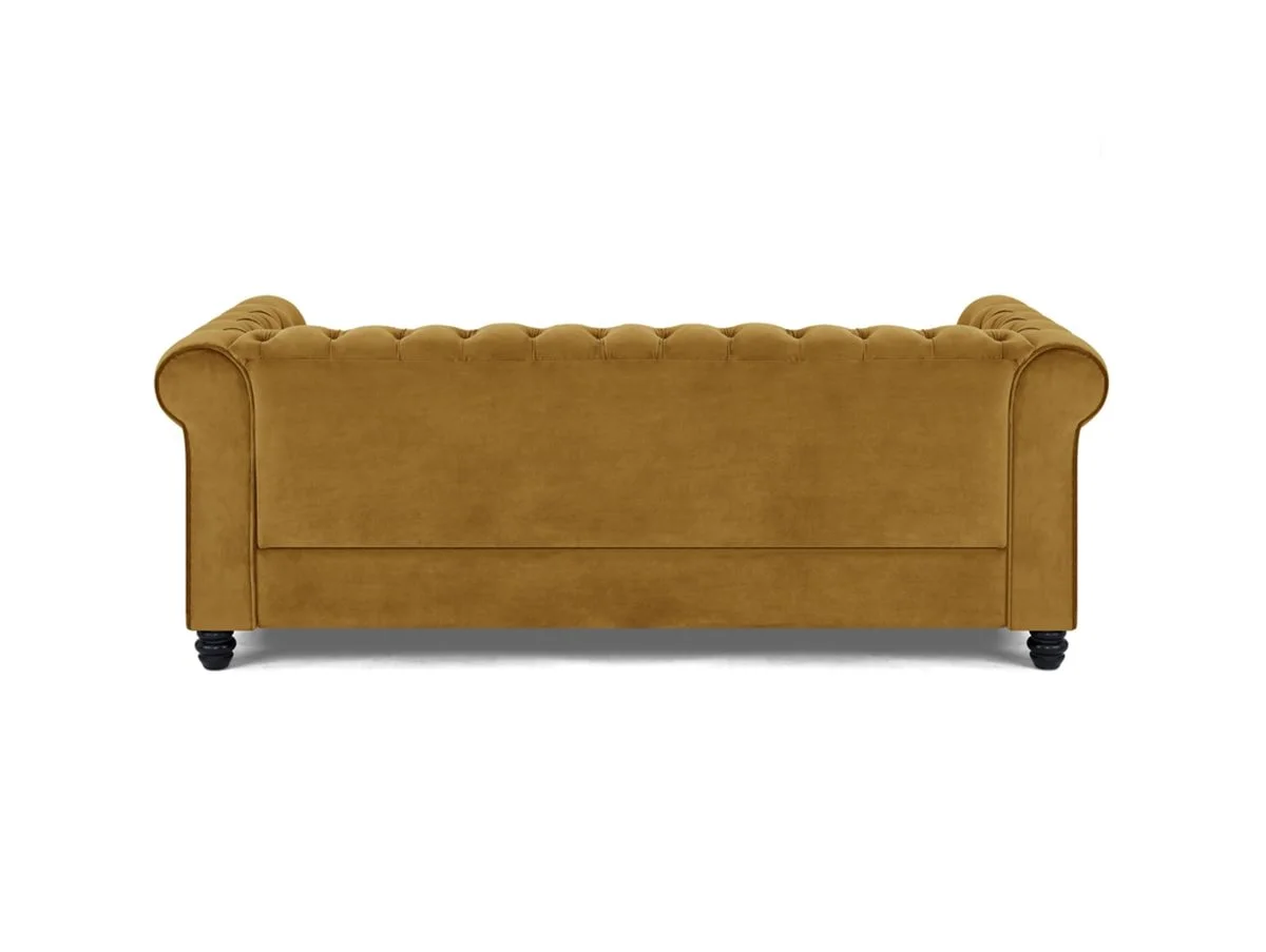 TGC TGC Chester Gold Velvet Fabric 3 Seater Sofa
