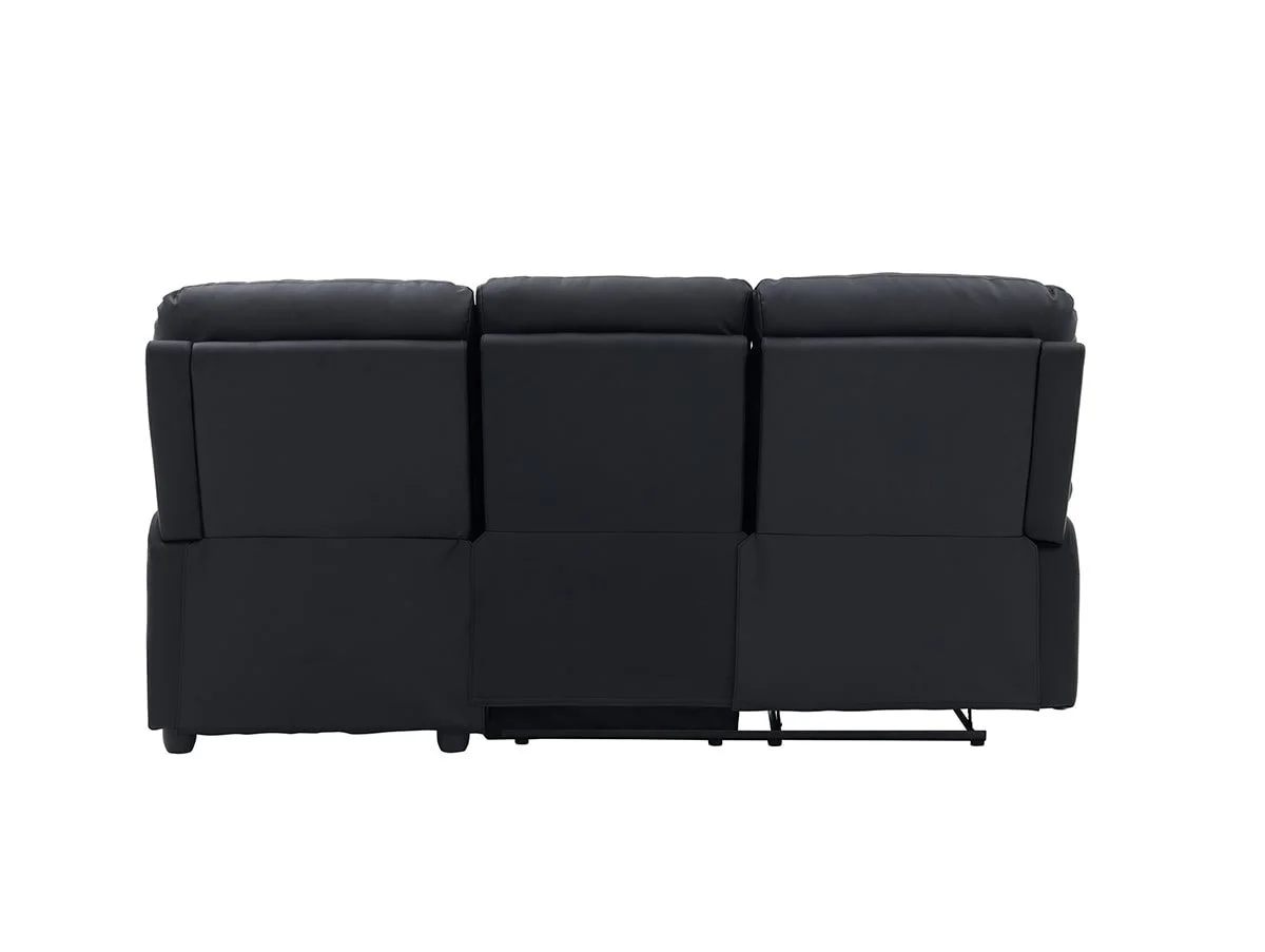 TGC TGC Colin Black Left Hand Chaise Faux Leather Corner Sofa
